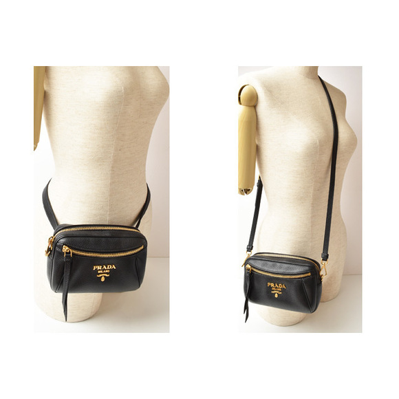 Prada Pouch Shoulder Body Black Bag - Picture 1 of 13